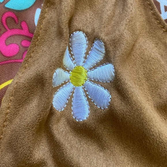 THE GROOVY 60'S PEACE AND LOVE ❤️ HIPPIE 2PC COSTUME SIZE SMALL (4-6) 🌟EUC🌟 - Picture 9 of 16